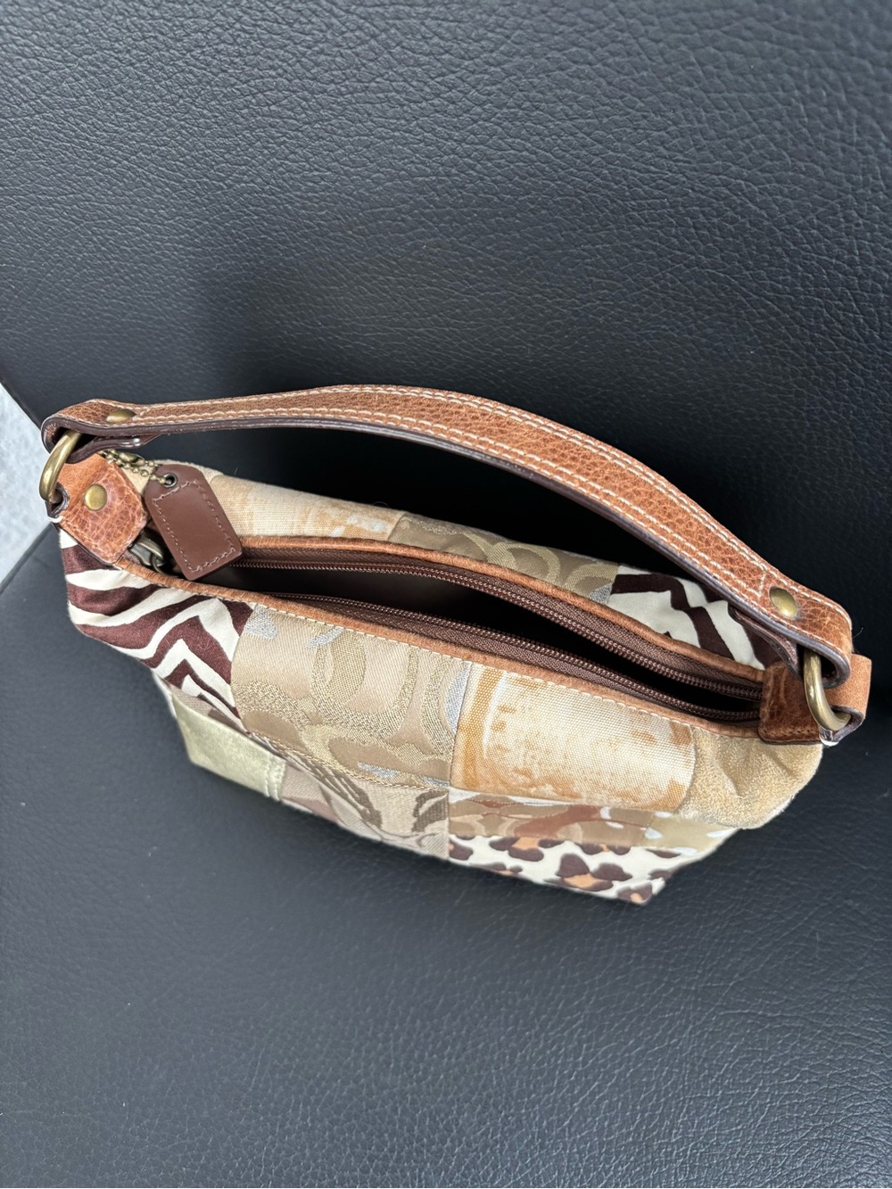 Vintage Coach Mini Signature Animal Patchwork Print Shoulder Bag Y2K - Picture 2 of 5